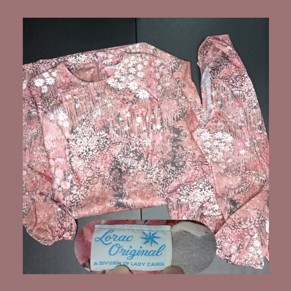 Vintage Lorac Original A Division Of Lady Carol 2 Piece Dress Set